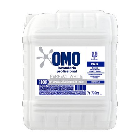 Lavanderia Omo Perfect White Detergente Líquido p/ roupas 7L Ref.68826996