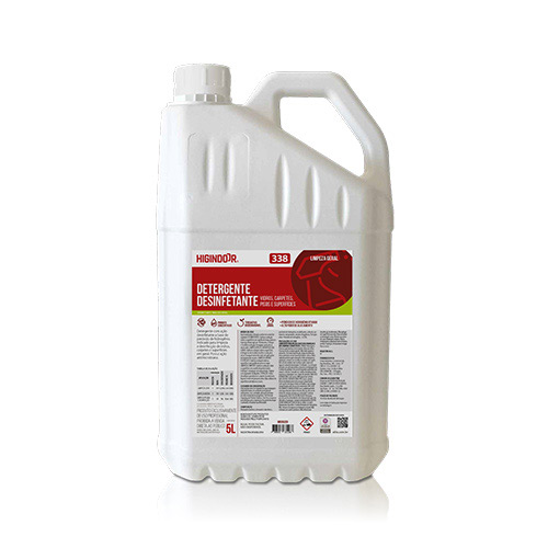 Limpeza Geral Higindoor 338 Detergente Desinfetante c/ Peróxido p/ pisos e superfícies 5L