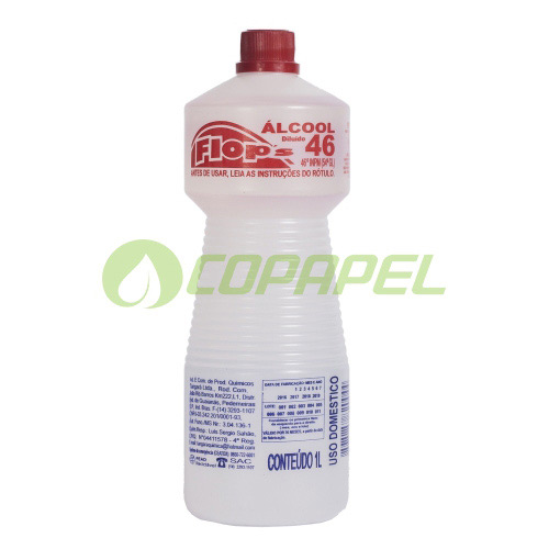Limpeza Geral Flop's 46,2° INPM Álcool Líquido p/ superfícies 1L