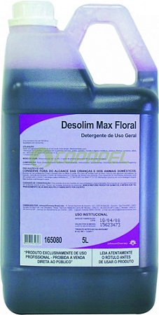 Limpeza Geral Desolim Max Floral Detergente Odorizador p/ uso geral 5L
