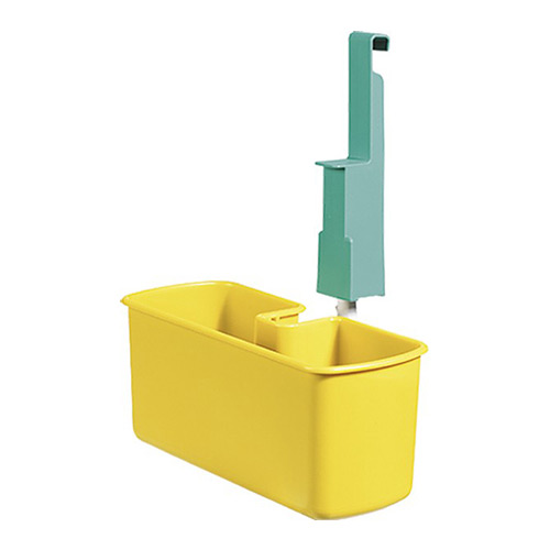 Cesto Plástico Amarelo 3,7L c/suporte porta objetos p/ balde Junior e Witty 25x15x30cm TTS ref. 3340