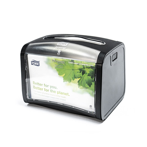 Dispenser Plástico Preto p/ Guardanapo DX900 15,5x20,1x15cm Tabletop N4 Tork ref.232000