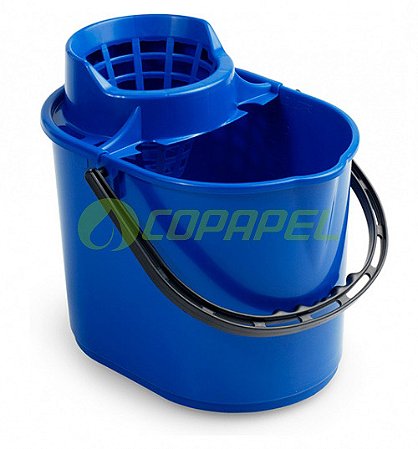 Balde Ricky polipropileno Azul c/ graduação e escorredor 12L TTS ref. X0005271