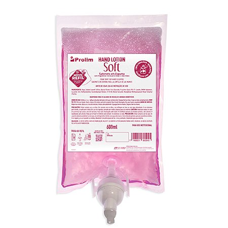 Refil Sabonete Espuma p/ mãos Floral Bag 600ml Hand Lotion Soft s/ Válvula