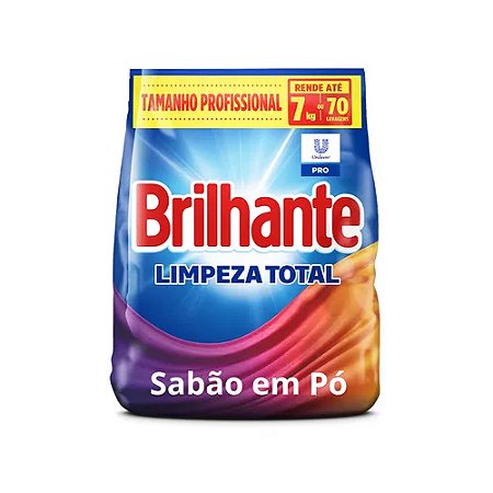 Lavanderia Brilhante Limpeza Total Detergente em Pó p/roupas 5,6kg Ref.67932594