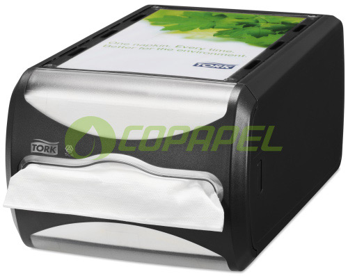 Dispenser Plástico Preto p/ Guardanapo DX900 15x19x31cm Tork Counter ref.432000