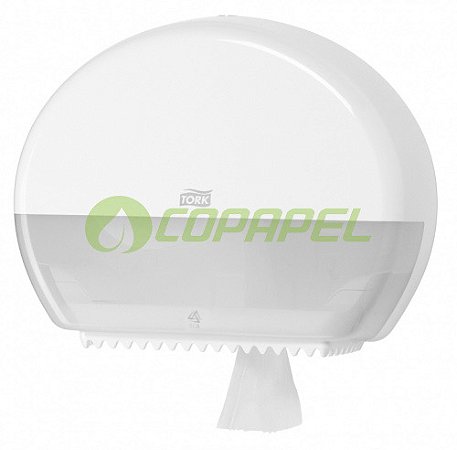 Dispenser Plástico Branco p/ Papel Higiênico Rolo Mini Tork T2 555000