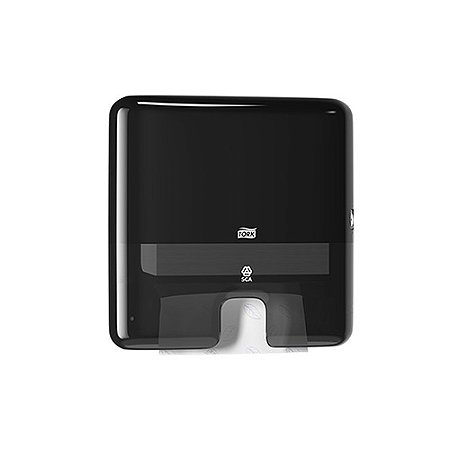 Dispenser Mini Plástico Preto p/ Papel Toalha interfolhas 3D 350F Tork 52108