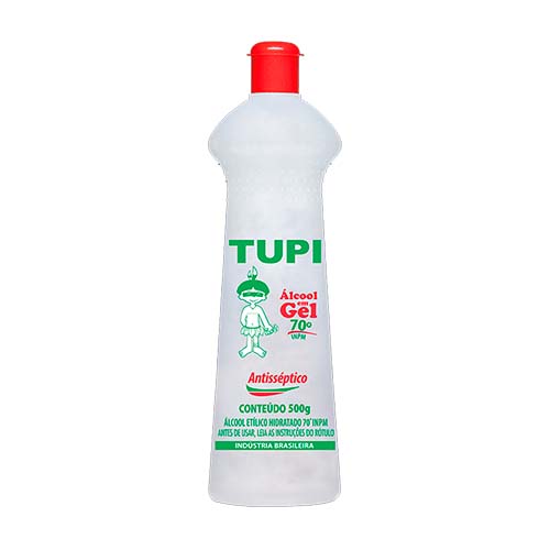 Limpeza Geral Tupi 46,2° INPM Álcool Gel p/ superfícies 500G