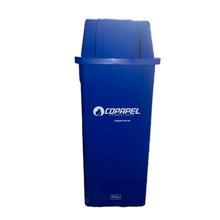 Lixeira 100L  Azul c/Tampa basculante 99cmx41cmx41cm Bralimpia CD11AZ