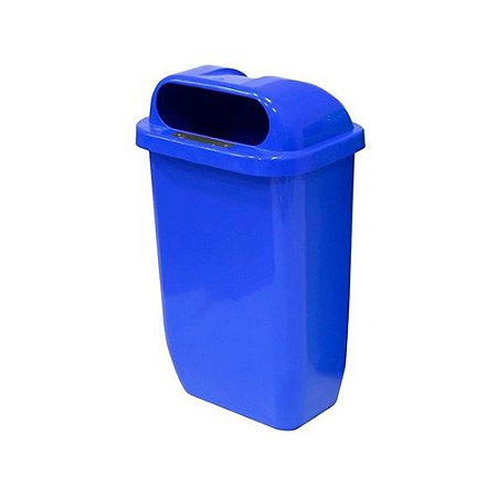 Papeleira 50L Azul coleta seletiva 70cm x 41cm x 32,5cm Bralimpia ref.LX5PAZP