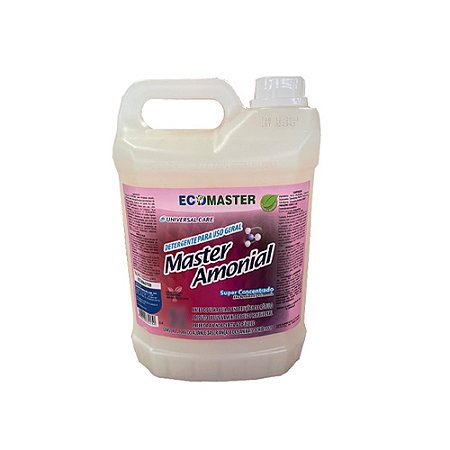 Limpeza Geral Ecomaster Amonial Detergente Desengordurante p/ Limpeza Pesada de Pisos e Outras Superfícies Laváveis 5L