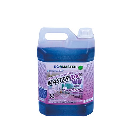 Limpeza Geral Ecomaster Bac Lavanda Desinfetante p/ Desinfecção, Limpeza e Odorização de Superfícies Laváveis 5L