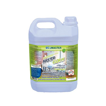Hospitalar Ecomaster Clor H Detergente Desinfetante p/ Desinfecção de Pisos, Superfícies e Artigos Não Críticos  5L