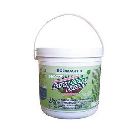 Cozinha Ecomaster Green Powder Desinfetante em pó p/ Frutas, Legumes e Verduras c/ Formulção Concentrada 2KG