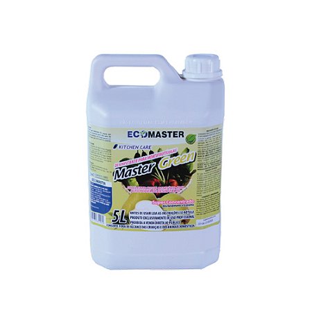 Cozinha Ecomaster Green Sanit. Desinfetante líquido p/ Hortifrutículas 5L