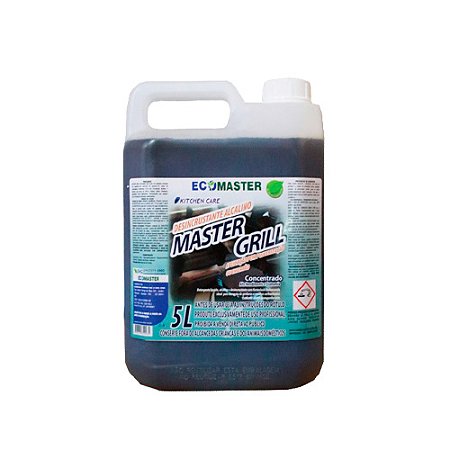 Cozinha Ecomaster Grill Detergente Desincrustante p/ remoção de Gordura Carbonizada em Aço e Ferro 5L