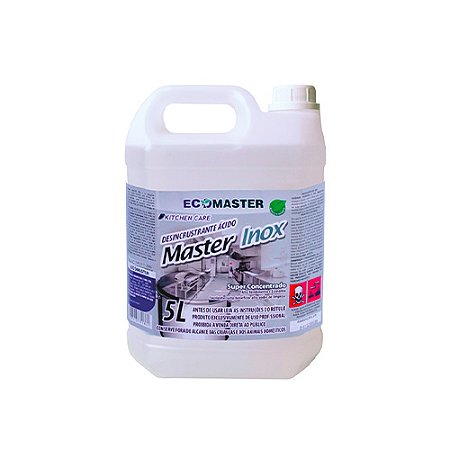 Cozinha Ecomaster Inox Detergente Desincrustante p/ Incrustações Inorgânicas em Aço Inox e Sup Resistentes a Ácidos 5L