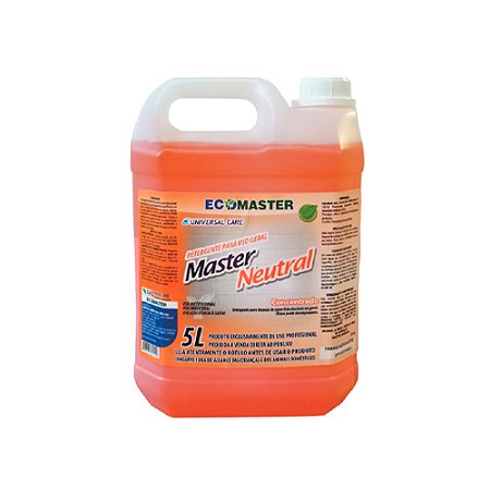 Limpeza Geral Ecomaster Neutral Detergente Concentrado Neutro c/ Alto Poder Desengraxante p/ Limpeza Geral 5L
