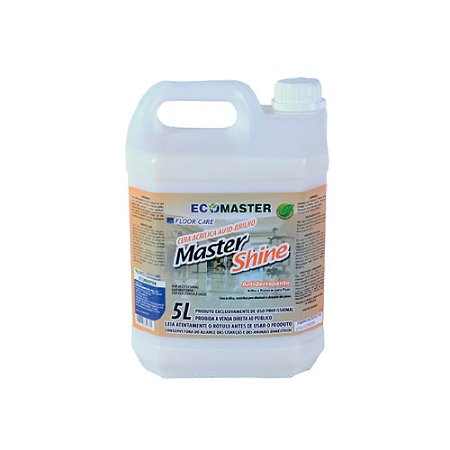 Tratamento de Pisos Ecomaster Acab Shine Cera Lustrável Acrílica Auto Brilho p/ Pisos Laváveis em Geral 5L