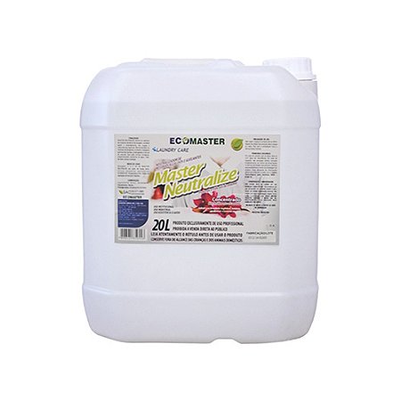 Lavanderia Ecomaster Neutralize Neutralizante p/ eliminação Resíduos de Alcalinizantes e Alvejantes dos Tecidos 20L