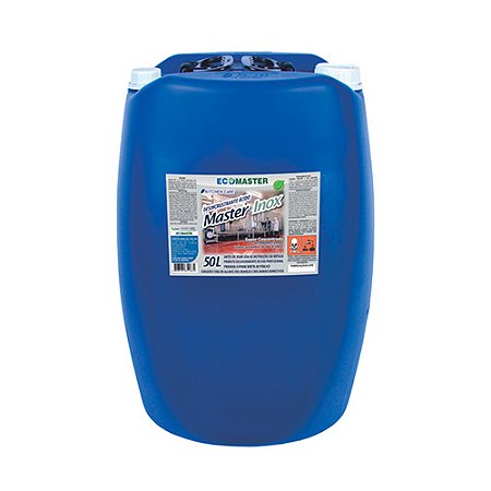 Cozinha Ecomaster Inox Detergente Desincrustante p/ Incrustações Inorgânicas em Aço Inox e Sup Resistentes a Ácidos 50L