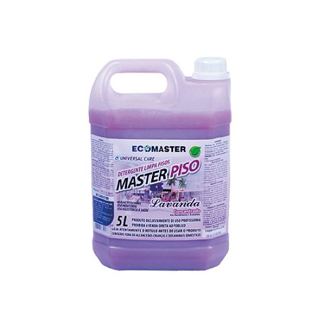 Tratamento de Pisos Ecomaster Piso Lavanda Detergente p/Limpeza Diária de Pisos s/Riscos de Agressão 5L