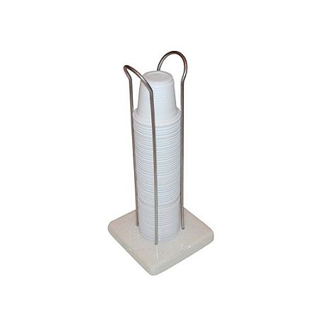 Dispenser de Mesa Portátil p/ Copo 50ml Aço Inox 25,5cm x 10cm x 10cm JSN ref.A31