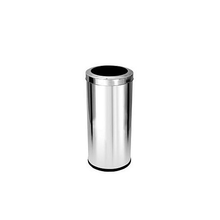 Lixeira 22L em Aço Inox Redonda c/ Aro 51,5cm x 24,3cm JSN ref.C32