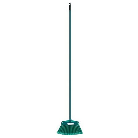 Vassoura c/ cerdas de PET c/ cabo 1,40m Verde p/ áreas externas e internas 30cm Bettanin ref. 9675C