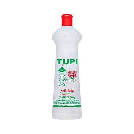 Limpeza Geral Tupi 70° INPM Álcool Gel p/ superfícies 500G