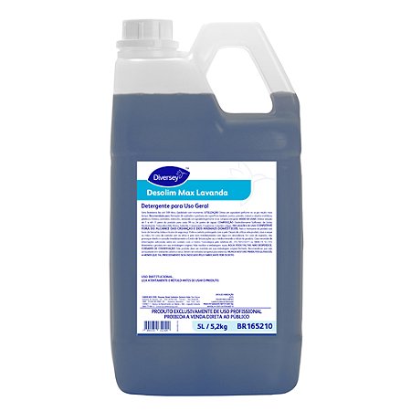 Limpeza Geral Desolim Max Lavanda Detergente Odorizador p/ uso geral 5L