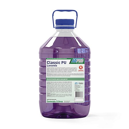 Limpeza Geral Lavanda Detergente Desinfetante Odorizador Pronto Uso p/ uso geral Adpro Classic 5L