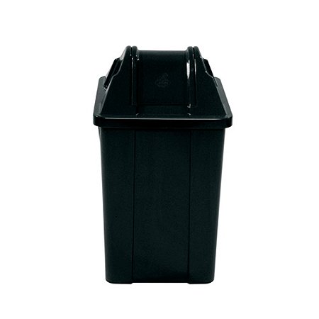 Lixeira Plástica 60L Quadrada Preta c/ Tampa Vai-Vem 72cm x 37cm x 37cm JSN ref. Q60P