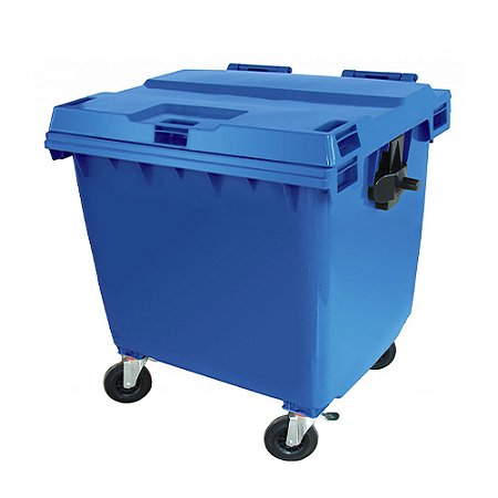 Contentor 1000L Azul c/ 4 rodas s/pedal 129cm x 138cm x 104cm JSN ref. C1000A