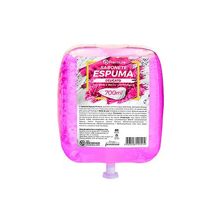 Refil Sabonete Espuma p/ mãos e corpo  Delicato 700ml Premisse