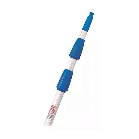 Extensão telescópica alumínio anodizado p/ limpeza alta 6m 3 estágios Bralimpia ref. EX600