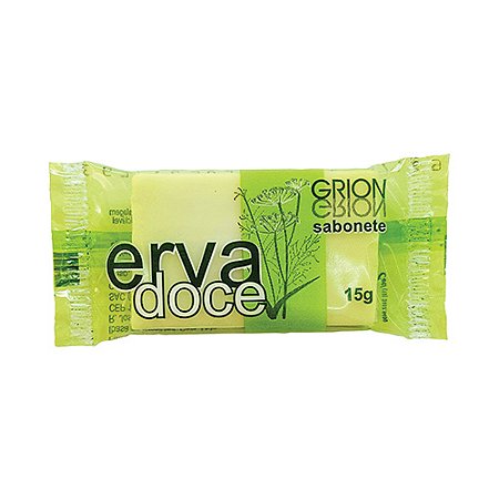 Sabonete em Barra p/ Hotelaria Erva Doce 15g Grion Ibasa cx c/ 500 un ref.100101010003