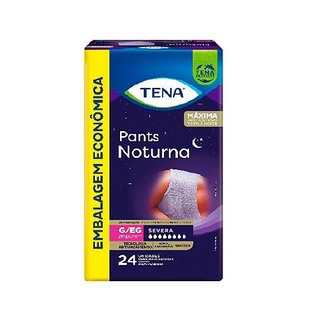 Roupa Íntima descartável Tena Pants Noturna G/EG c/ 24 unidades ref.011400534