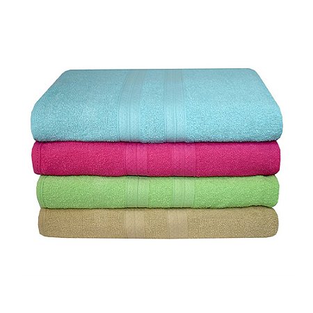 Toalha de Banho Felpuda 100% Algodão Cores sortidas  70x140cm 280gr-285gr - Flabom - Ref. 408