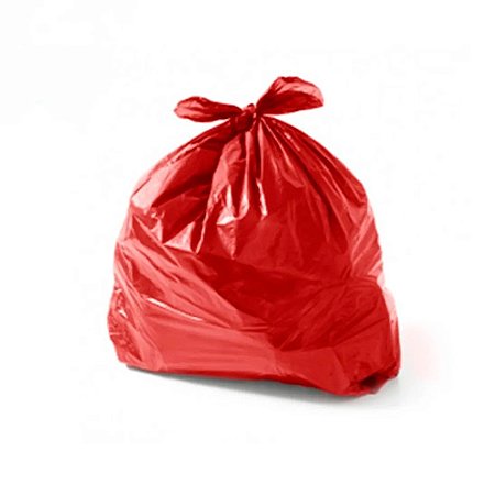 Saco p/ lixo 40L Econômico Vermelho Rolo 0,47 x 0,55 cm