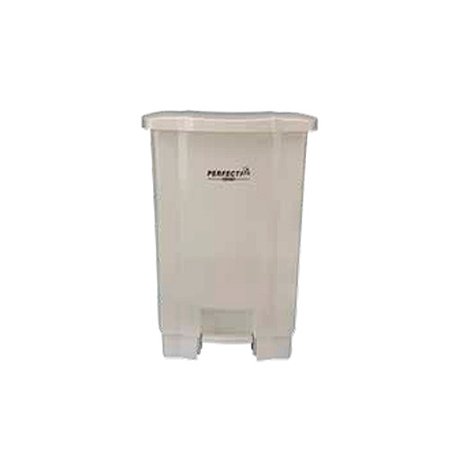 Lixeira 100L Branca c/Roda Med. 50x49x84cm Perfect Ref. 972963