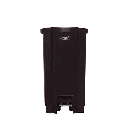 Lixeira 100L Preta c/Roda Med. 50x49x84cm Perfect Ref. 972965