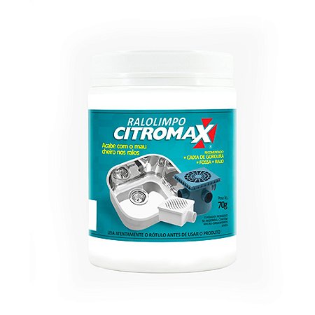 Odorização Citromax Desodorizante em pó a base de enzimas p/ tratamento de pias, ralos e caixas de gordura 70g