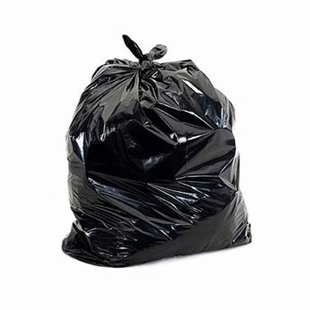 Saco p/ lixo 60L Preto Médio Almofada Fundo Reto 100pçs 60x65cm Versatta