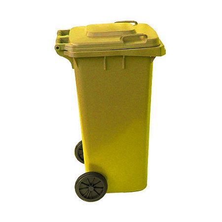 Contentor 120L Amarelo c/ rodas modelo europeu 92cm x 48cm x 56cm Copapel ref. 2203071040