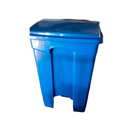 Lixeira 50L Azul c/ pedal quadrada 62,5cm x 41,5cm x 41cm Belosch ref.B2PR-0050I