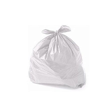 Saco p/ lixo Hospitalar 110L Branco Médio Almofada Fundo Reto 100pçs 100x80cm Versatta