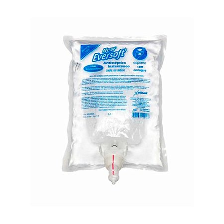 Higiene Pessoal Eversoft Álcool 70% Espuma Antisséptico Instantâneo p/ Mãos s/ Enxágue  Bag 1,2L