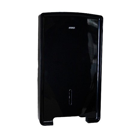 Dispenser Plástico Preto p/ Papel Toalha interfolhas 2D/3D Alta Capacidade Lunes Design LDPTI265